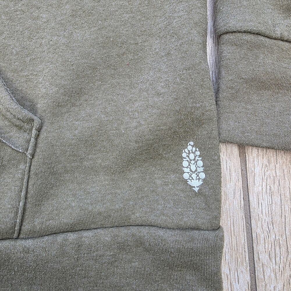 FP Movement Hoodie Womens Medium Oversized Olive Green Pullover Sweatshirt Cozy - Picture 3 of 10